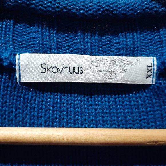 Skovhuus Women's Knit Sweater Blue Black Colour Blocked Size XXL - Picture 5 of 5